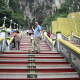Starting up the 272 steps of the Batu Caves