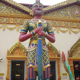 One of the guard statues outside of the Thai Buddhist temple.