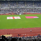 Tbiliski stadion wypelniony przeciwnikami prezydenta Saakaszwilego. Dzien Niepodleglosci Gruzji, 26.05.2009.