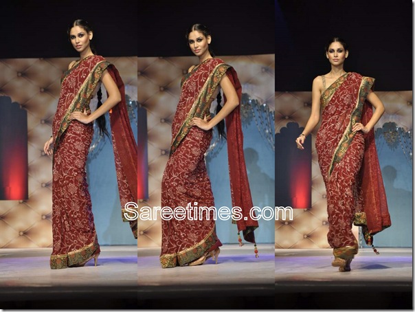 Umair_Zafar_Maroon_Designer_Saree