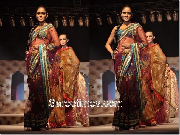 Umair Zafar_Purple_Designer_Saree