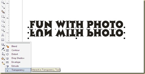 Text Reflection Effect in CorelDraw