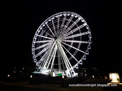 south bank ferris wheel at night