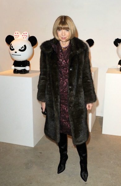 Anna Wintour attends the Vernissage of "Hi Panda" by Jiji exhibition at the Palais de Tokyo in Paris. Anna Wintour attends the Vernissage of "Hi Panda" by Jiji exhibition at the Palais de Tokyo in Paris.
