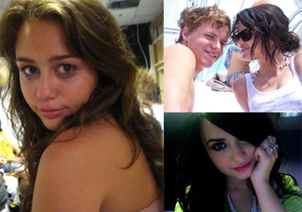 selena gomez and demi lovato and miley cyrus. selena gomez and demi lovato