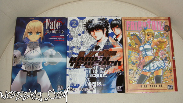 ACHAT : Fate Stay Night 1, Kamen Teacher 2 et Fairytail 9