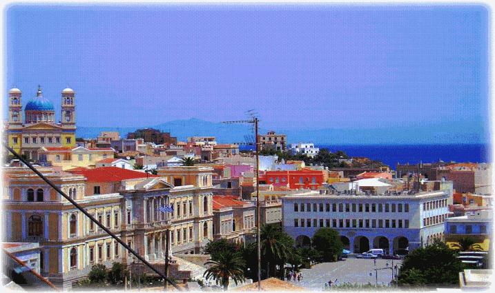 Ερμούπολη: Η Ερμούπολη είναι πρωτεύουσα της Σύρου. Η Ερμούπολη βρίσκεται στην ανατολική πλευρά του νησιού της Σύρου και συνδέεται ακτοπλοϊκά με τον Πειραιά (καθημερινά), με όλες τις υπόλοιπες Κυκλάδες, με τα Δωδεκάνησα και με τη Χίο και τη Μυτιλήνη..