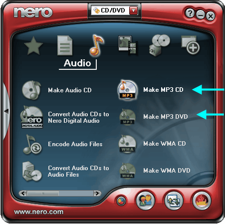 How to burn saved mp3 music playlists on CD and DVD using Nero 