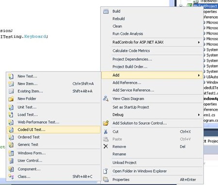 Add Coded UI Test