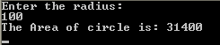 How to Calculate Area of Circle using C#