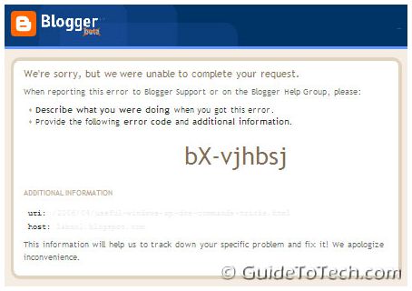 Blogger Bx Errors