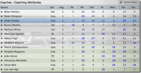 Hull coaches in Football Manager 2009