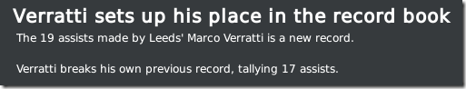 Verratti record of 19 assists in FM 10