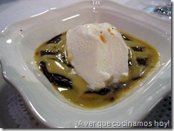 Ca'Suso: Crema de Chocolate con helado de leche merengada y praline de avellanas Ca'Suso: Crema de Chocolate con helado de leche merengada y praline de avellanas