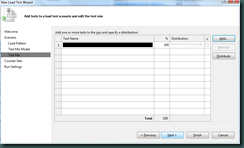 New Load Test Wizard - Scenario - Test Mix