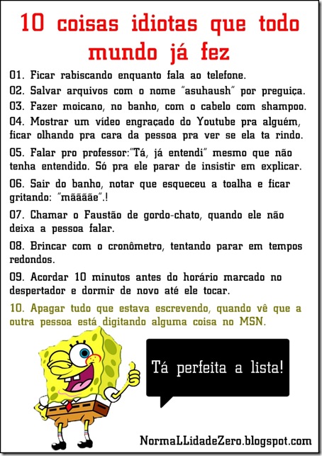 10 coisas idiotas