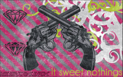 LT Sweet Nothings Dingbat Font Poster