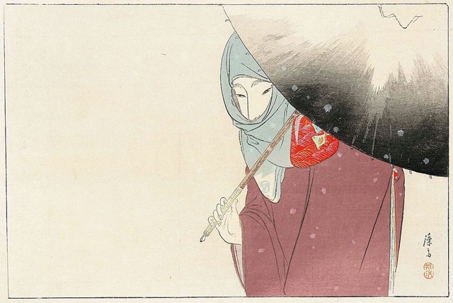 [Eisen Tomioka 1864-1905 snowy umbrella[11].jpg]