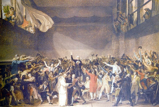 The Tennis Court Oath, taken by the French National Assembly on June 20 1789 