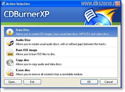 CDBurnerXP free burning software