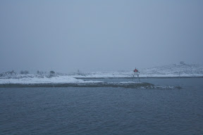 Jetzt is RICHTIG Winter. Auf dem Weg mit dem Schnellboot nach Trondheim.