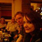 Aftershow-Besprechung im Pub.