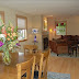 The living room and dining room.