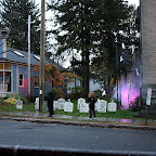 Collinsville Halloween party graveyard decorations