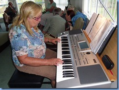 Desiree Barrows enjoying the Korg Pa80 Desiree Barrows enjoying the Korg Pa80