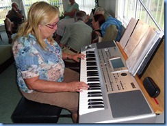 Desiree Barrows enjoying the Korg Pa80