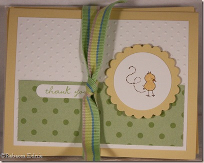 baby pail thank you card bundle tied