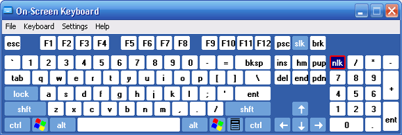 on screen keyboard