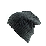100% acrylic knit beanie hats 3023 dark grey