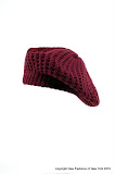 100% acrylic knit beret 3050 burgundy