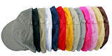 100% COTTON STONE WASHED KID CAPS
ART NO. K01
OLIVE, BLK, KHKI, WT, NVY, RED, GOLD, PUTTY, GRY, HT PINK, LT PINK, YELLOW, DK BROWN