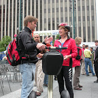 Click to Expand Roxanne at Bike to Work Day on Fountain Square checking out a Segway, May 14, 2009.