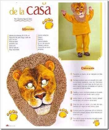 Ideas para un disfraz casero de León para niño - Colorear dibujos infantiles