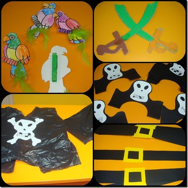 Disfraz casero de pirata hecho con bolsa de basura - Colorear dibujos  infantiles