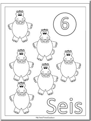 Matematicas Repasar Colorear Numeros Del 6 Al 10 Colorear