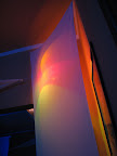 Detalhe da lycra com os LEDs por trás