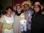 Michelle, Aninha, Leandro, Daiane e Homer
