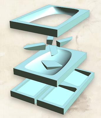 Corb table molds (rendering, 2002)