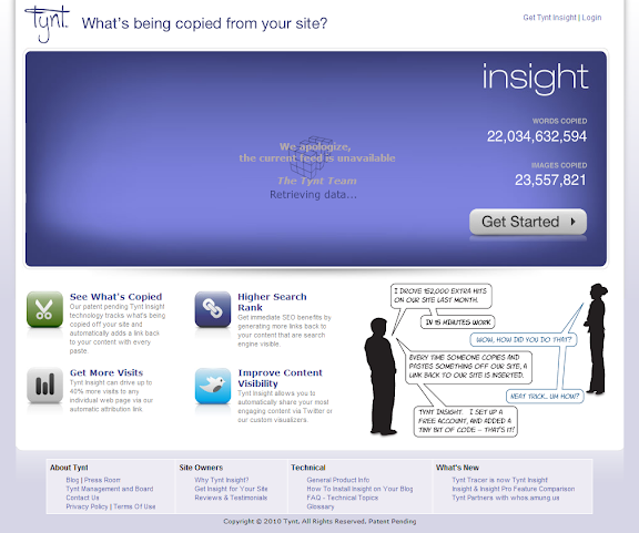 Tynt Insight | Protect your website/blog from copy cats | Home Page Tynt Insight Home Page Prevents to copy the content of blog image