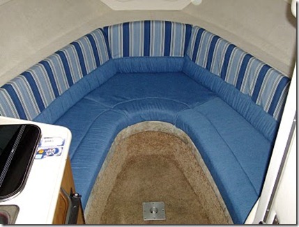 reupholstered boat