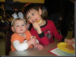 Cara visits Sean at preschool