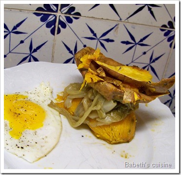 patate douce rotie