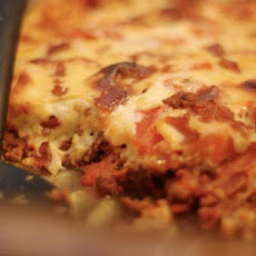 Bacon Cheeseburger Upside Down Pizza