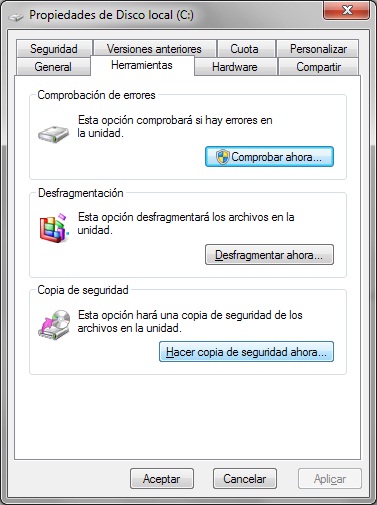 Copia de seguridad Windows 7 Copia de seguridad Windows 7