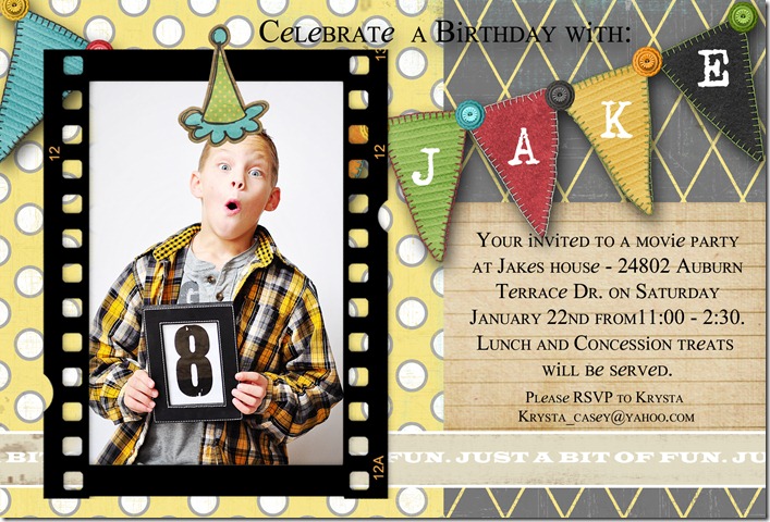 J - BDay Invite