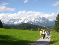 Michael Walking with Group in Austria - Credit: C. Hague - The Wayfarers